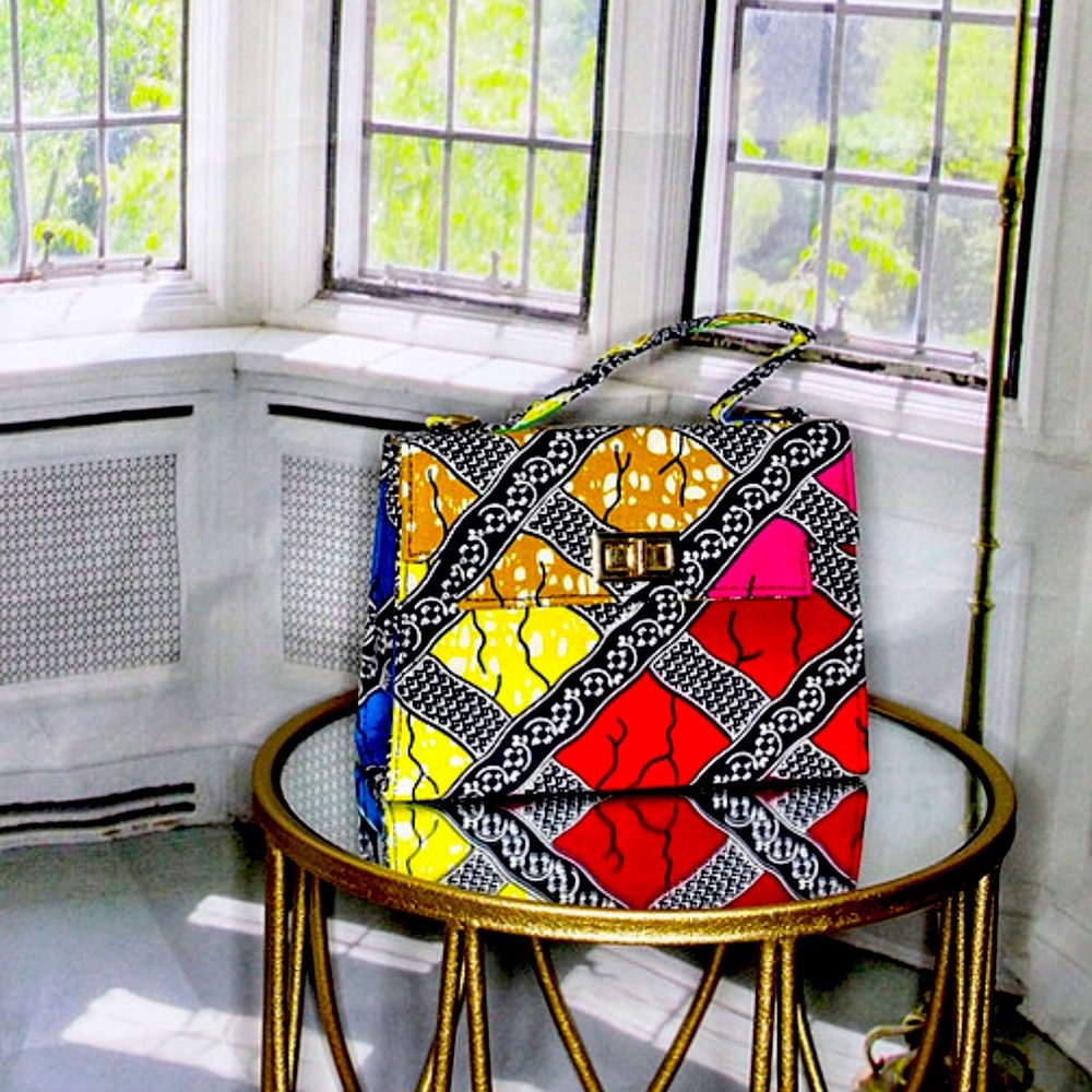 Ankara Handbag - Pink & Yellow